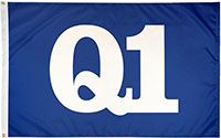 Blue Nylon Industry Registration and Certification Outdoor Flag - Q1
