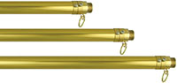 6-10 Feet (ft) Gold Adjustable Aluminum Parade Flagpole