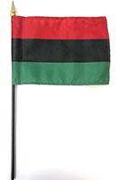 4 Inch (in) Height x 6 Inch (in) Length African American Nylon Desktop Flag
