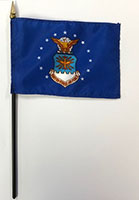 4 Inch (in) Height x 6 Inch (in) Length Air Force Nylon Desktop Flag