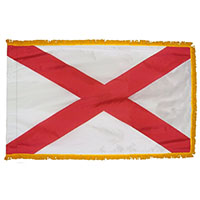Alabama State Indoor Nylon Flag with fringe