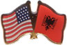 Albania/United States of America (USA) Friendship Pin