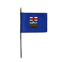 4 Inch (in) Height x 6 Inch (in) Length Alberta Nylon Desktop Flag