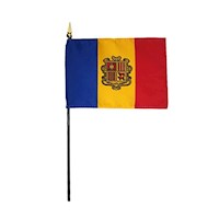 4 Inch (in) Height x 6 Inch (in) Length Andorra Nylon Desktop Flag