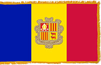 Andorra Indoor Nylon Flag with Fringe