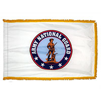 Army National Guard Indoor/Parade Flag with Gold Fringe