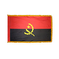 Angola Indoor Nylon Flag with Fringe