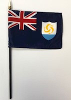 4 Inch (in) Height x 6 Inch (in) Length Anguilla Nylon Desktop Flag
