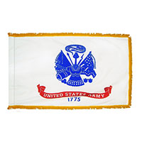 United States (U.S.) Army Indoor Nylon Flag with Fringe