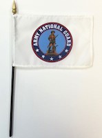4 Inch (in) Height x 6 Inch (in) Length Army National Guard Nylon Desktop Flag
