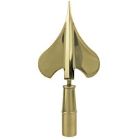 Army Spear, 7 Inch (in) Brass Parade Pole Ornament