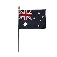 4 Inch (in) Height x 6 Inch (in) Length Australia Nylon Desktop Flag