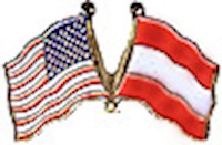 Austria/United States of America (USA) Friendship Pin