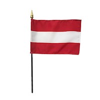 4 Inch (in) Height x 6 Inch (in) Length Austria Nylon Desktop Flag
