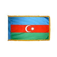 Azerbaijan Indoor Nylon Flag with Fringe