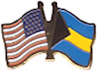 Bahamas/United States of America (USA) Friendship Pin