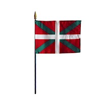 4 Inch (in) Height x 6 Inch (in) Length Basque Nylon Desktop Flag