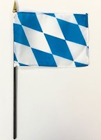 4 Inch (in) Height x 6 Inch (in) Length Bavaria Nylon Desktop Flag