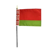 4 Inch (in) Height x 6 Inch (in) Length Belarus Nylon Desktop Flag