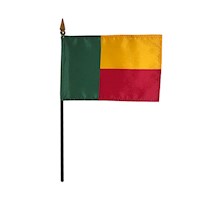 4 Inch (in) Height x 6 Inch (in) Length Benin Nylon Desktop Flag