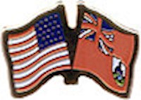 Bermuda/United States of America (USA) Lapel Pin