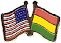 Bolivia/United States of America (USA) Friendship Pin