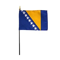 4 Inch (in) Height x 6 Inch (in) Length Bosnia-herzegovina Nylon Desktop Flag