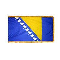 Bosnia-Herzegovina Indoor Nylon Flag with Fringe