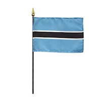4 Inch (in) Height x 6 Inch (in) Length Botswana Nylon Desktop Flag