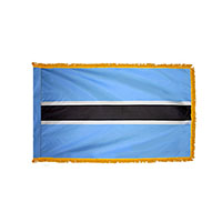 Botswana Indoor Nylon Flag with Fringe