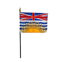 4 Inch (in) Height x 6 Inch (in) Length British Columbia Nylon Desktop Flag