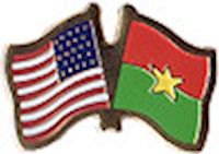 Burkina Faso/United States of America (USA) Friendship Pin