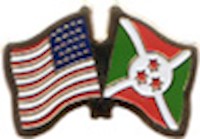 Burundi/United States of America (USA) Friendship Pin