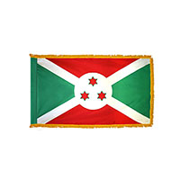 Burundi Indoor Nylon Flag with Fringe