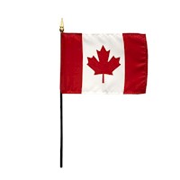 4 Inch (in) Height x 6 Inch (in) Length Canada Nylon Desktop Flag