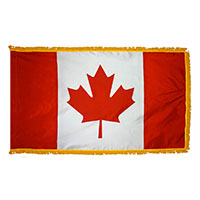 Canada Indoor Nylon Flag with Fringe