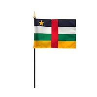 4 Inch (in) Height x 6 Inch (in) Length Central African Rep. Nylon Desktop Flag