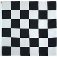 Checkered Nylon Flag with Heading and Grommets