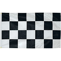 3 Feet (ft) Height x 5 Feet (ft) Length Checkered Black/White Nylon Flag