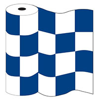 18 Inch (in) x 100 Yard (yd) Blue/White Checkered Bunting Polyethylene Flag Roll