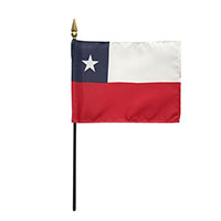 4 Inch (in) Height x 6 Inch (in) Length Chile Nylon Desktop Flag
