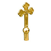 Church Cross, Brass Parade Pole Ornament