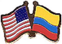 Colombia/United States of America (USA) Friendship Pin