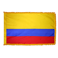 Colombia Indoor Nylon Flag with Fringe