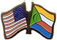 Comoros/United States of America (USA) Friendship Pin