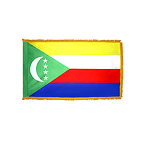 Comoros Indoor Nylon Flag with Fringe