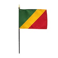 4 Inch (in) Height x 6 Inch (in) Length Congo Nylon Desktop Flag