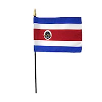 4 Inch (in) Height x 6 Inch (in) Length Costa Rica Nylon Desktop Flag