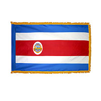 Costa Rica Indoor Nylon Flag with Fringe