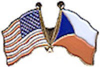 Czech Republic/United States of America (USA) Friendship Pin